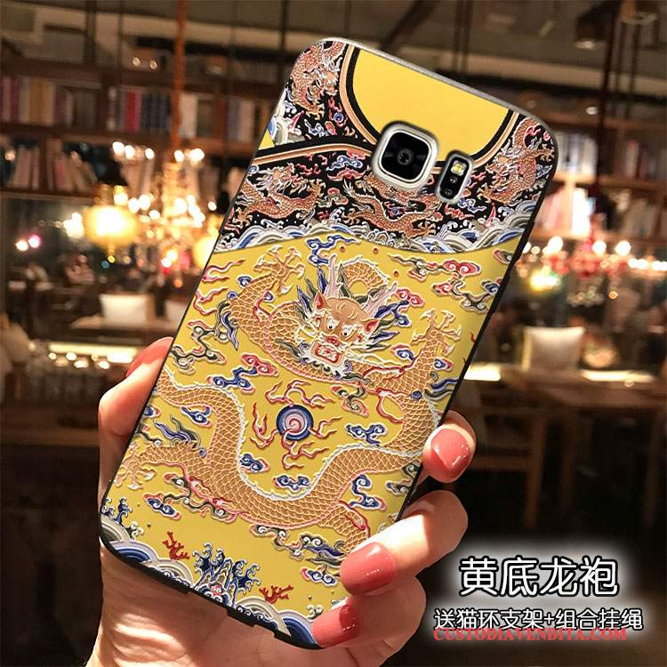 Custodia Samsung Galaxy Note 5 Silicone Giallo Tendenza, Cover Samsung Galaxy Note 5 Vento Ornamenti Appesi