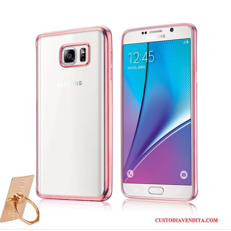 Custodia Samsung Galaxy Note 5 Silicone Nuovo Grigio, Cover Samsung Galaxy Note 5 Protezione Placcatura Morbido