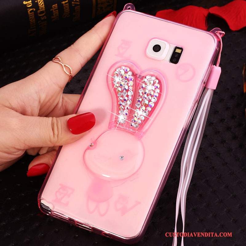 Custodia Samsung Galaxy Note 5 Silicone Ornamenti Appesi Rosa, Cover Samsung Galaxy Note 5 Protezione Telefono