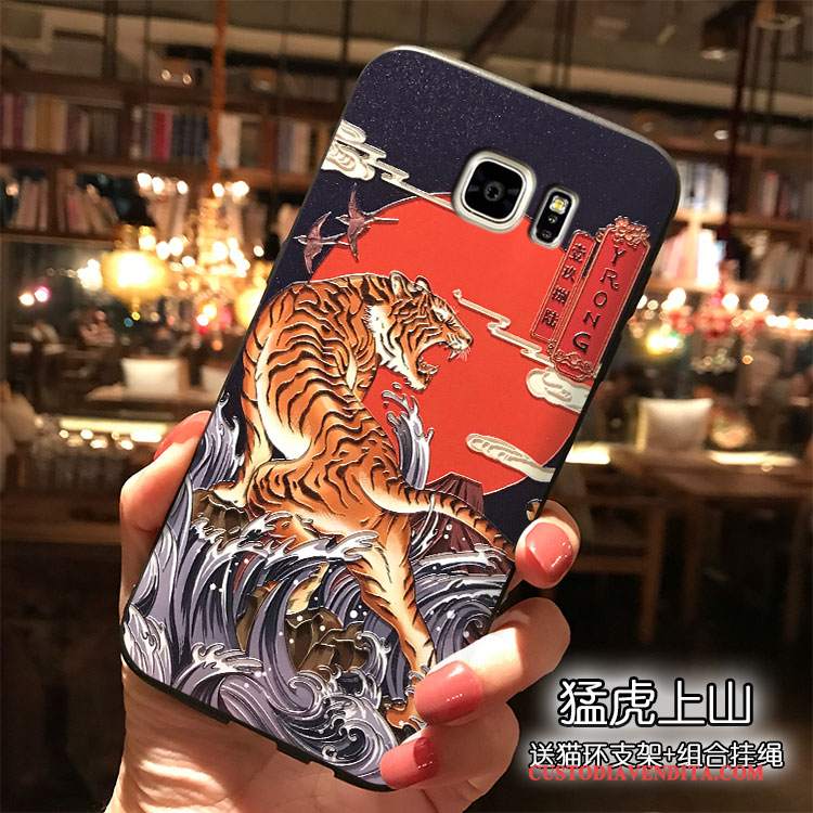 Custodia Samsung Galaxy Note 5 Silicone Vento Tigre, Cover Samsung Galaxy Note 5 Tendenza Ornamenti Appesi