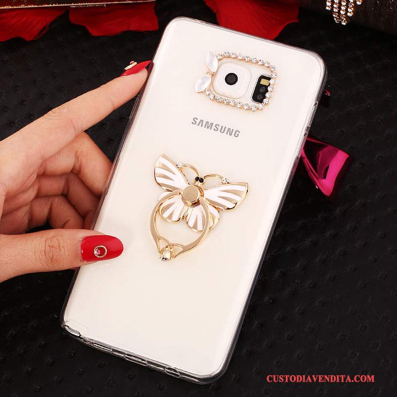 Custodia Samsung Galaxy Note 5 Strass Bianco, Cover Samsung Galaxy Note 5 Protezione