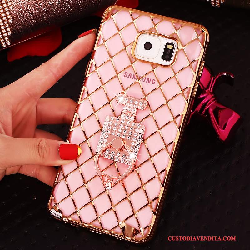 Custodia Samsung Galaxy Note 5 Strass Rosa Ring, Cover Samsung Galaxy Note 5 Protezione Sottile