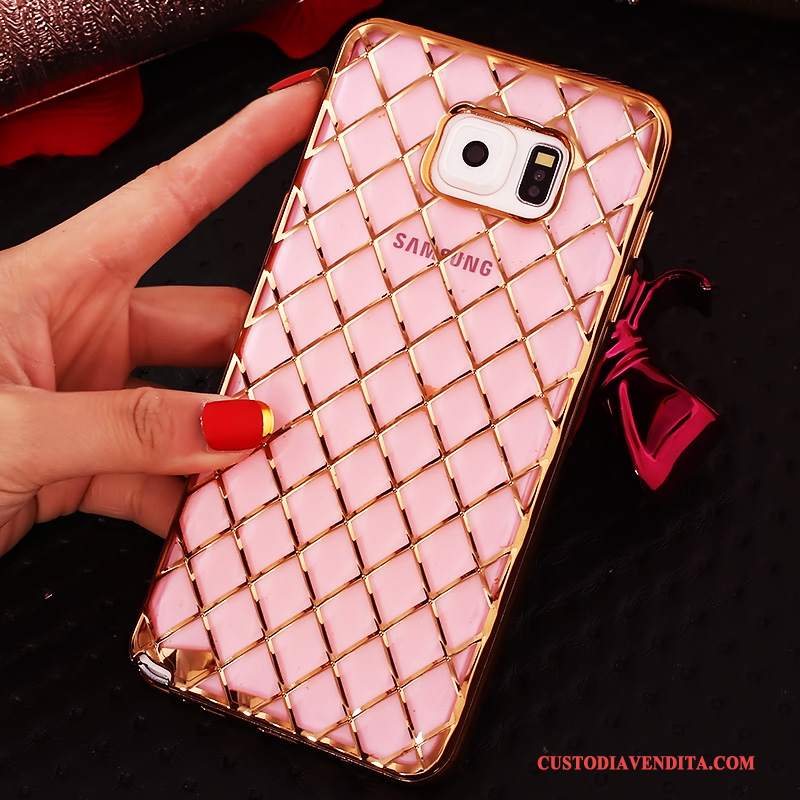 Custodia Samsung Galaxy Note 5 Strass Rosa Ring, Cover Samsung Galaxy Note 5 Protezione Sottile