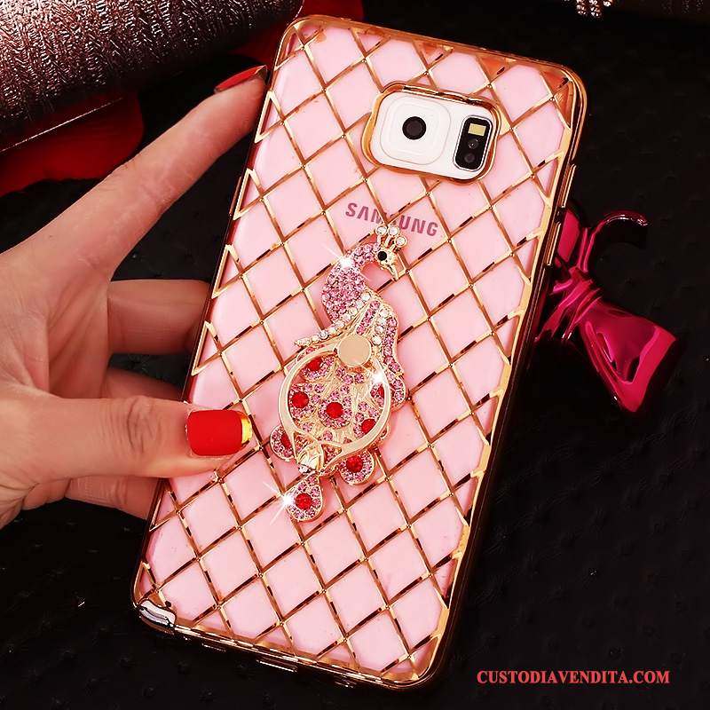 Custodia Samsung Galaxy Note 5 Strass Rosa Ring, Cover Samsung Galaxy Note 5 Protezione Sottile