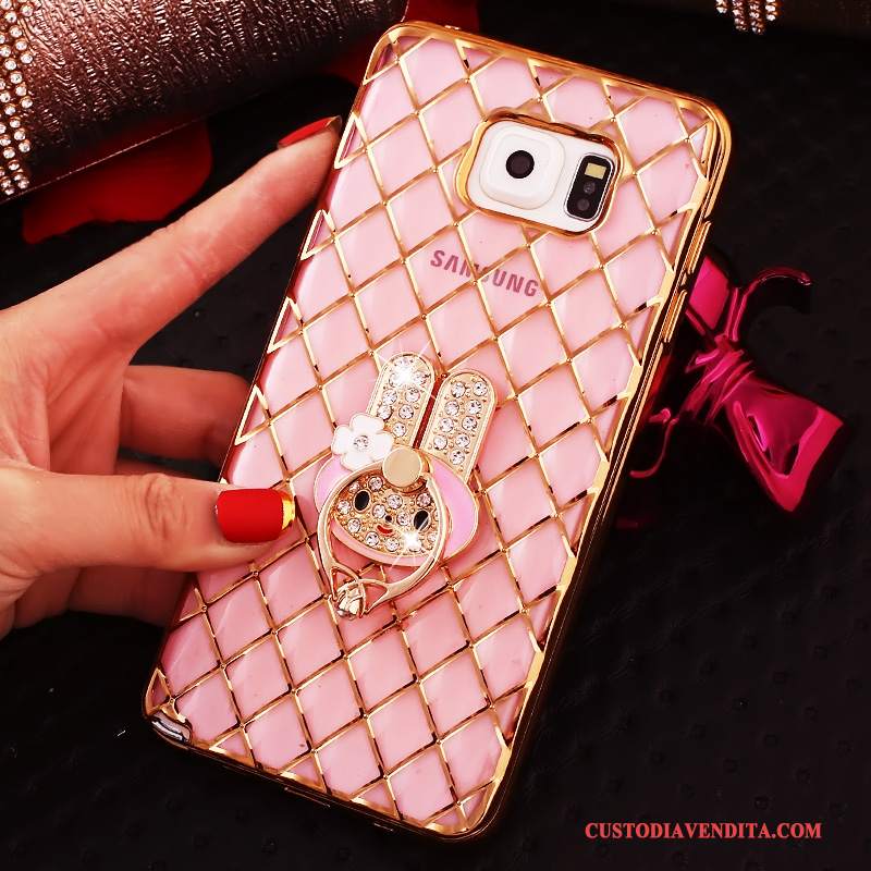 Custodia Samsung Galaxy Note 5 Strass Rosa Ring, Cover Samsung Galaxy Note 5 Protezione Sottile