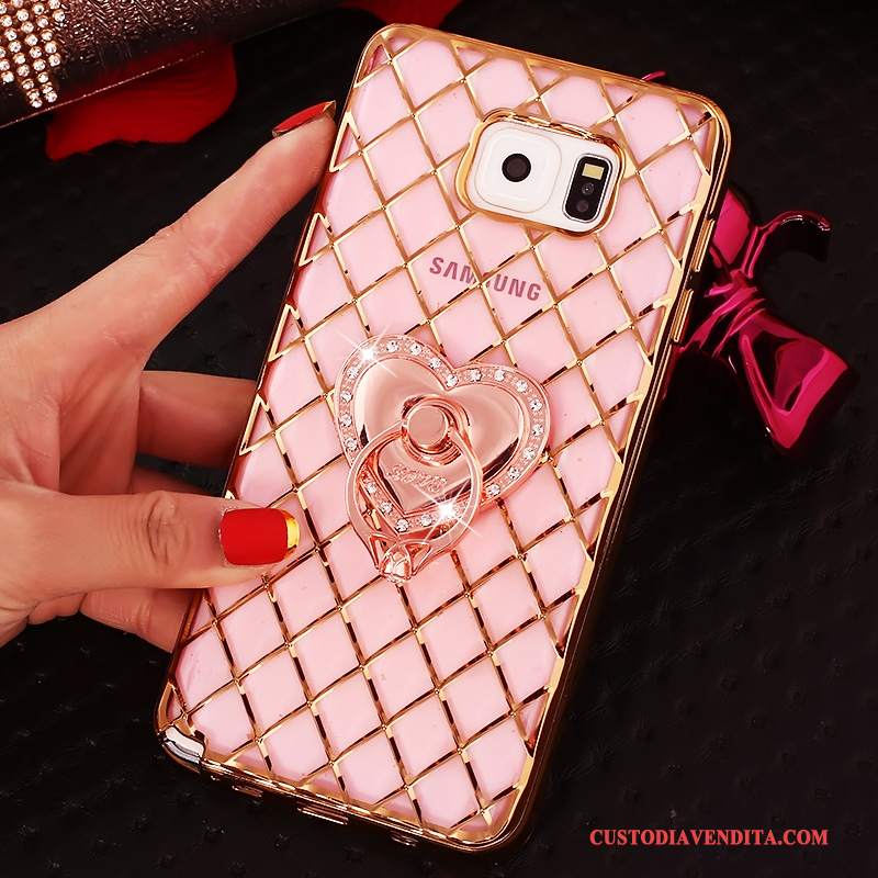 Custodia Samsung Galaxy Note 5 Strass Rosa Ring, Cover Samsung Galaxy Note 5 Protezione Sottile