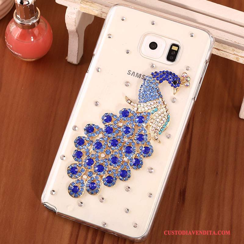 Custodia Samsung Galaxy Note 5 Strass Telefono Trasparente, Cover Samsung Galaxy Note 5 Protezione Difficile Oro