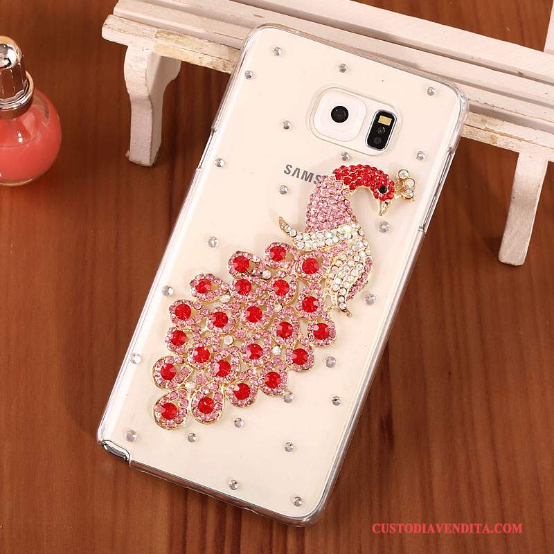 Custodia Samsung Galaxy Note 5 Strass Telefono Trasparente, Cover Samsung Galaxy Note 5 Protezione Difficile Oro