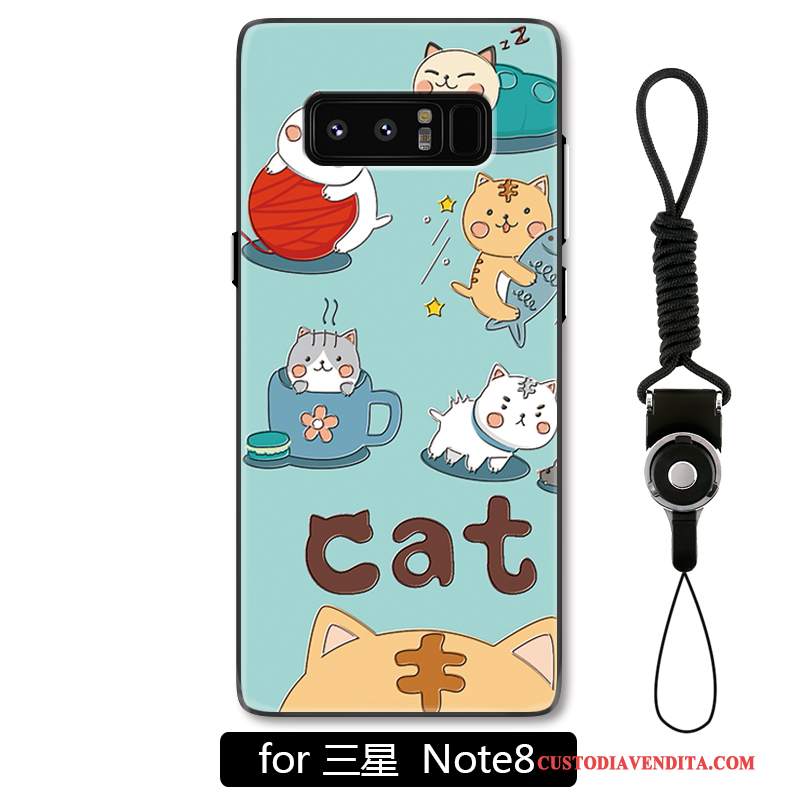 Custodia Samsung Galaxy Note 8 Cartone Animato Ornamenti Appesi Anti-caduta, Cover Samsung Galaxy Note 8 Protezione Blu Chiaro Bello