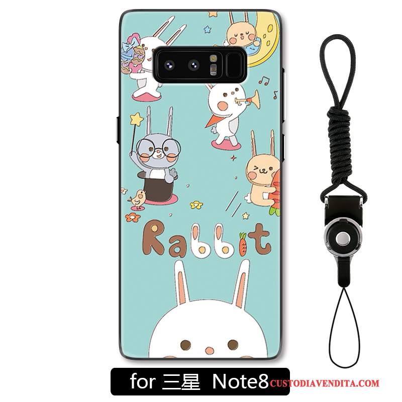 Custodia Samsung Galaxy Note 8 Cartone Animato Ornamenti Appesi Anti-caduta, Cover Samsung Galaxy Note 8 Protezione Blu Chiaro Bello