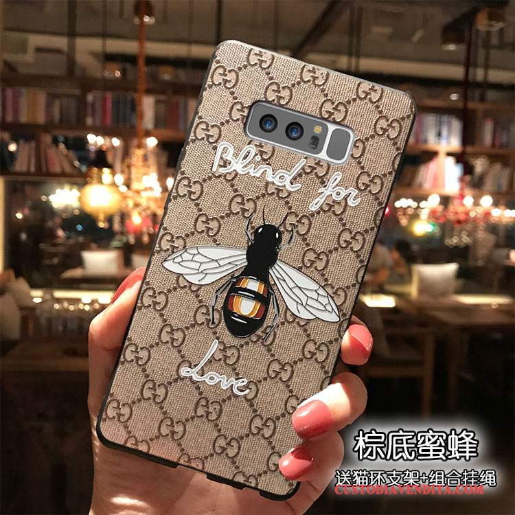 Custodia Samsung Galaxy Note 8 Cartone Animato Tutto Incluso Cachi, Cover Samsung Galaxy Note 8 Silicone Telefono Ornamenti Appesi