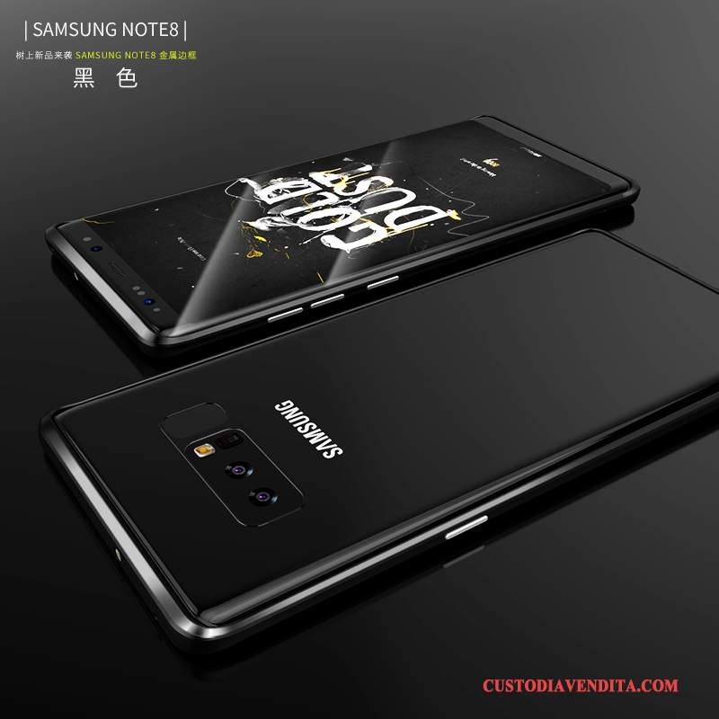 Custodia Samsung Galaxy Note 8 Creativo Anti-caduta Telaio, Cover Samsung Galaxy Note 8 Ornamenti Appesi Metallo