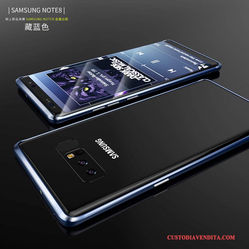 Custodia Samsung Galaxy Note 8 Creativo Anti-caduta Telaio, Cover Samsung Galaxy Note 8 Ornamenti Appesi Metallo