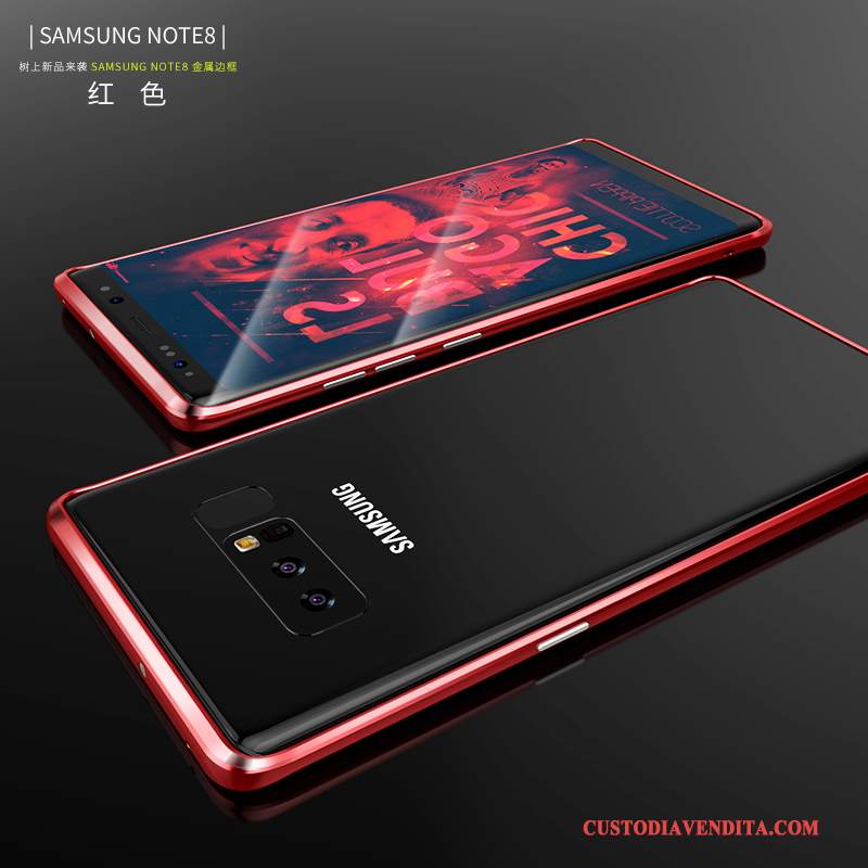 Custodia Samsung Galaxy Note 8 Creativo Anti-caduta Telaio, Cover Samsung Galaxy Note 8 Ornamenti Appesi Metallo