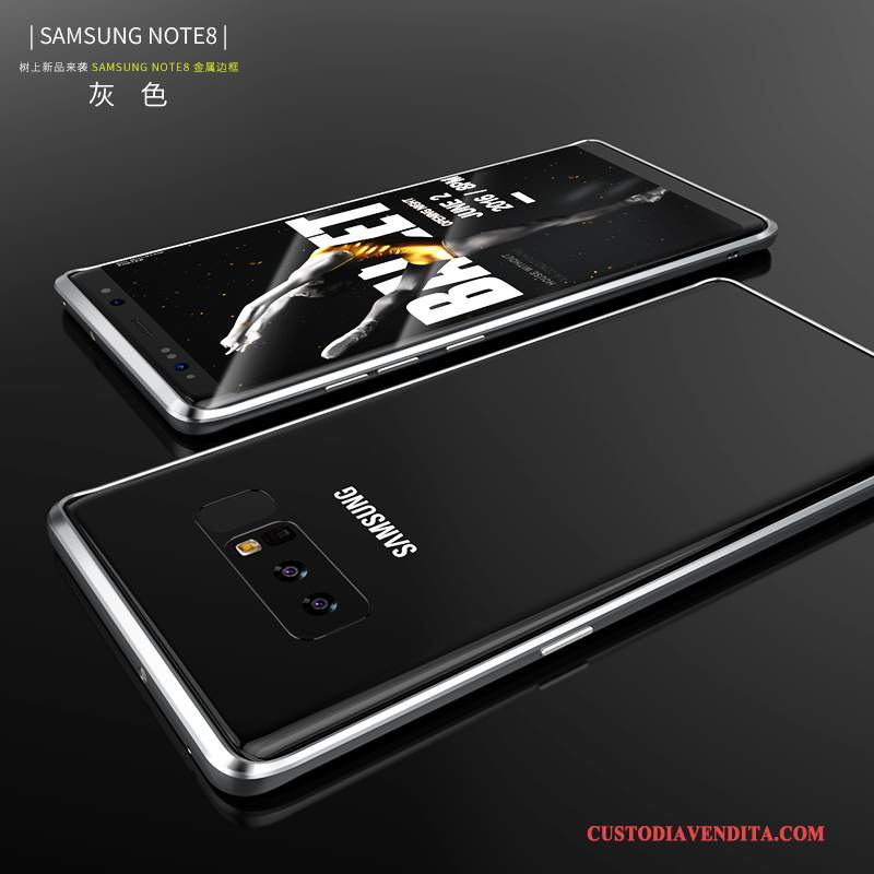 Custodia Samsung Galaxy Note 8 Creativo Anti-caduta Telaio, Cover Samsung Galaxy Note 8 Ornamenti Appesi Metallo