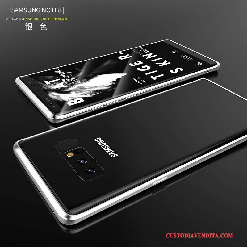 Custodia Samsung Galaxy Note 8 Creativo Anti-caduta Telaio, Cover Samsung Galaxy Note 8 Ornamenti Appesi Metallo