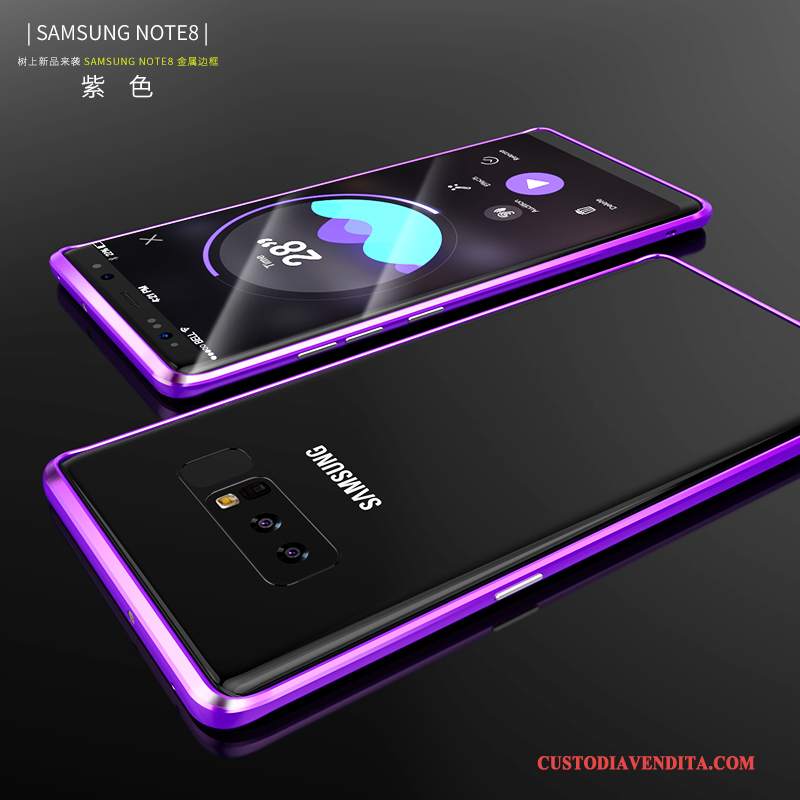 Custodia Samsung Galaxy Note 8 Creativo Anti-caduta Telaio, Cover Samsung Galaxy Note 8 Ornamenti Appesi Metallo