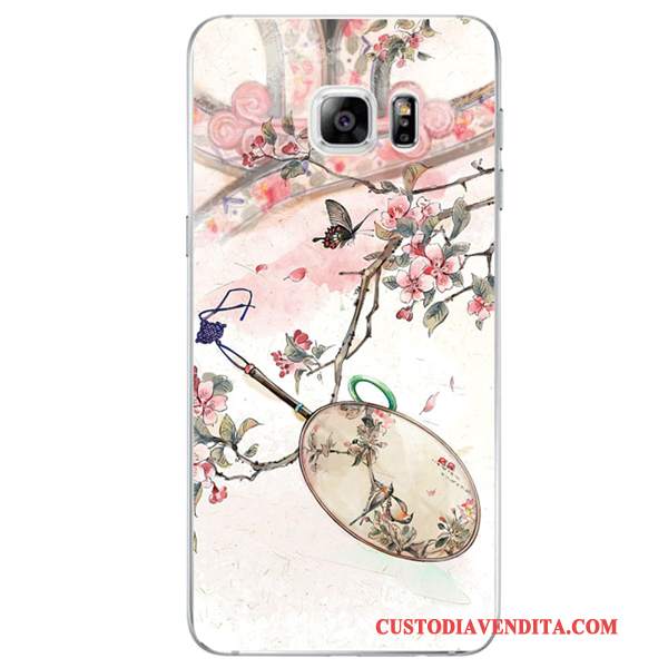 Custodia Samsung Galaxy Note 8 Fiori Stile Cinese Anti-caduta, Cover Samsung Galaxy Note 8 Vintage Morbido Ornamenti Appesi