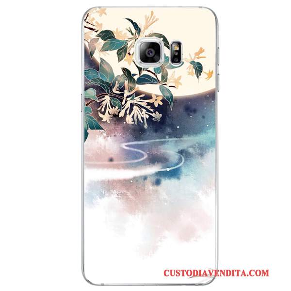 Custodia Samsung Galaxy Note 8 Fiori Stile Cinese Anti-caduta, Cover Samsung Galaxy Note 8 Vintage Morbido Ornamenti Appesi