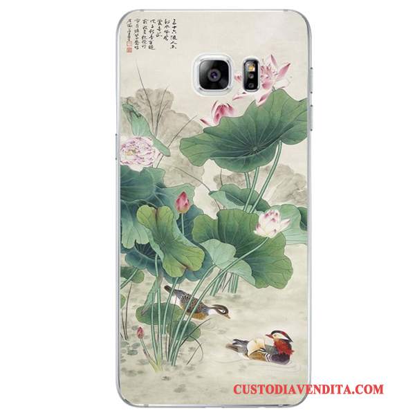 Custodia Samsung Galaxy Note 8 Fiori Stile Cinese Anti-caduta, Cover Samsung Galaxy Note 8 Vintage Morbido Ornamenti Appesi