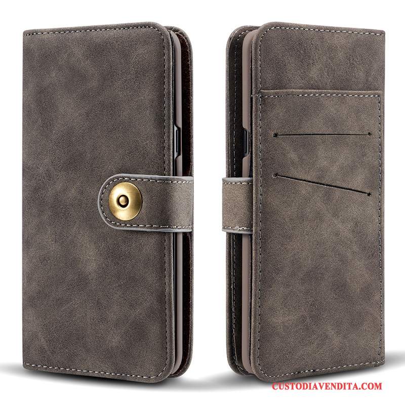 Custodia Samsung Galaxy Note 8 Folio Magnetico Arancione, Cover Samsung Galaxy Note 8 Pelle Anguriatelefono