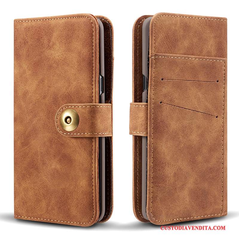 Custodia Samsung Galaxy Note 8 Folio Magnetico Arancione, Cover Samsung Galaxy Note 8 Pelle Anguriatelefono