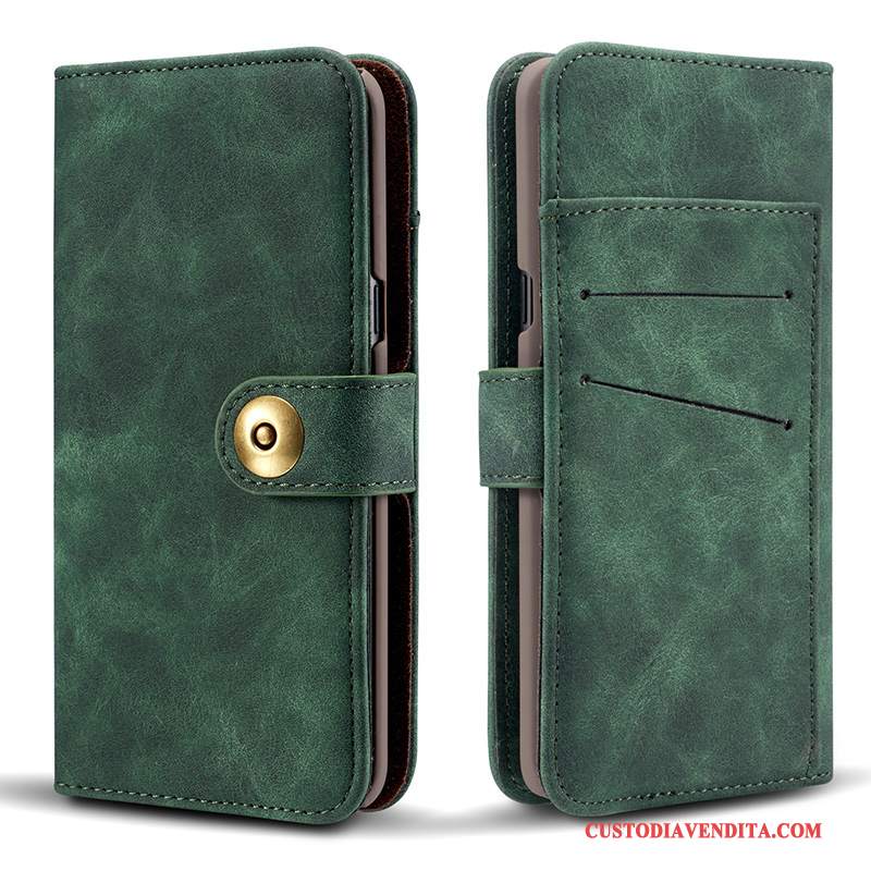 Custodia Samsung Galaxy Note 8 Folio Magnetico Arancione, Cover Samsung Galaxy Note 8 Pelle Anguriatelefono