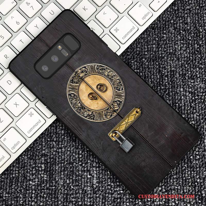 Custodia Samsung Galaxy Note 8 Goffratura Blu Scuro Personalizza, Cover Samsung Galaxy Note 8 Protezione Telefono Tendenza