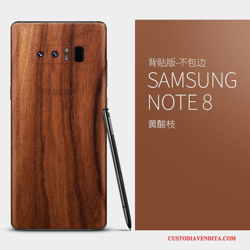 Custodia Samsung Galaxy Note 8 Legno Massello Borse Sottile, Cover Samsung Galaxy Note 8 Protezione Telefono