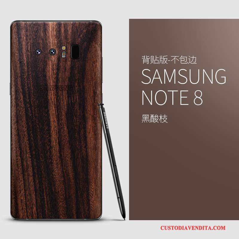 Custodia Samsung Galaxy Note 8 Legno Massello Borse Sottile, Cover Samsung Galaxy Note 8 Protezione Telefono