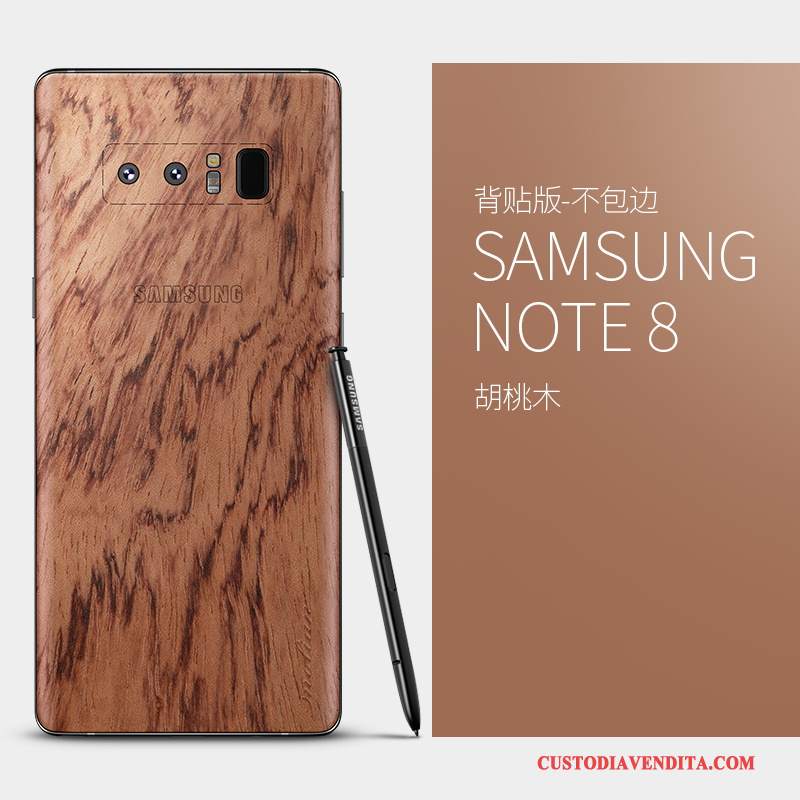 Custodia Samsung Galaxy Note 8 Legno Massello Borse Sottile, Cover Samsung Galaxy Note 8 Protezione Telefono