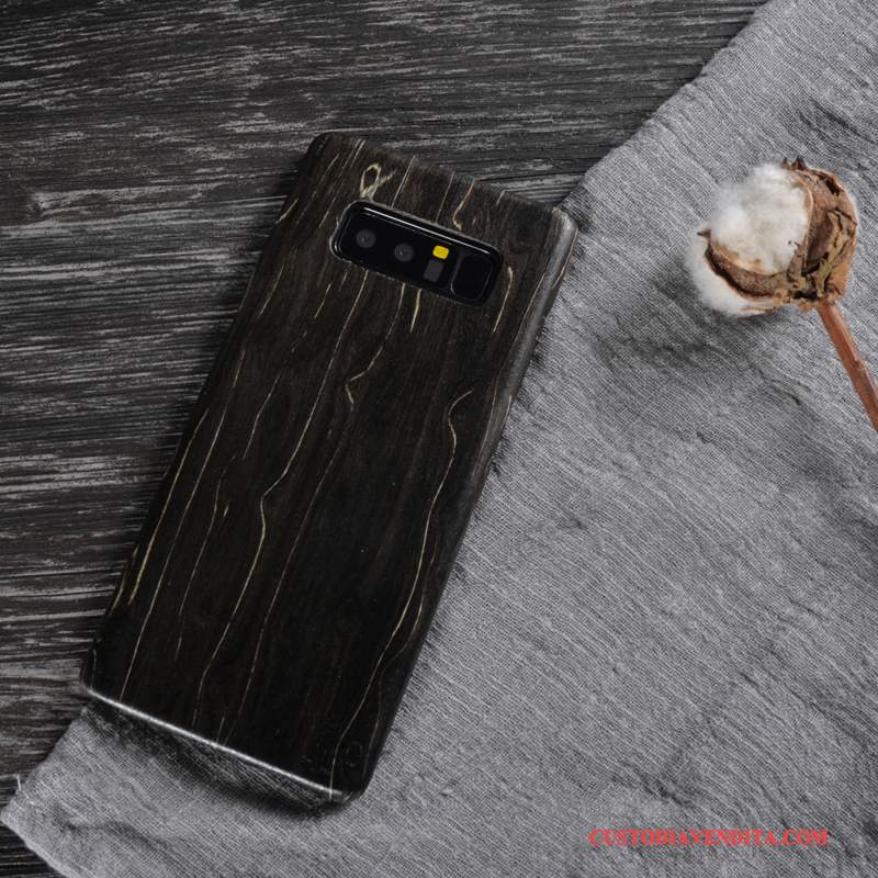 Custodia Samsung Galaxy Note 8 Legno Massello Cachi Coperchio Posteriore, Cover Samsung Galaxy Note 8 Protezione Legnotelefono