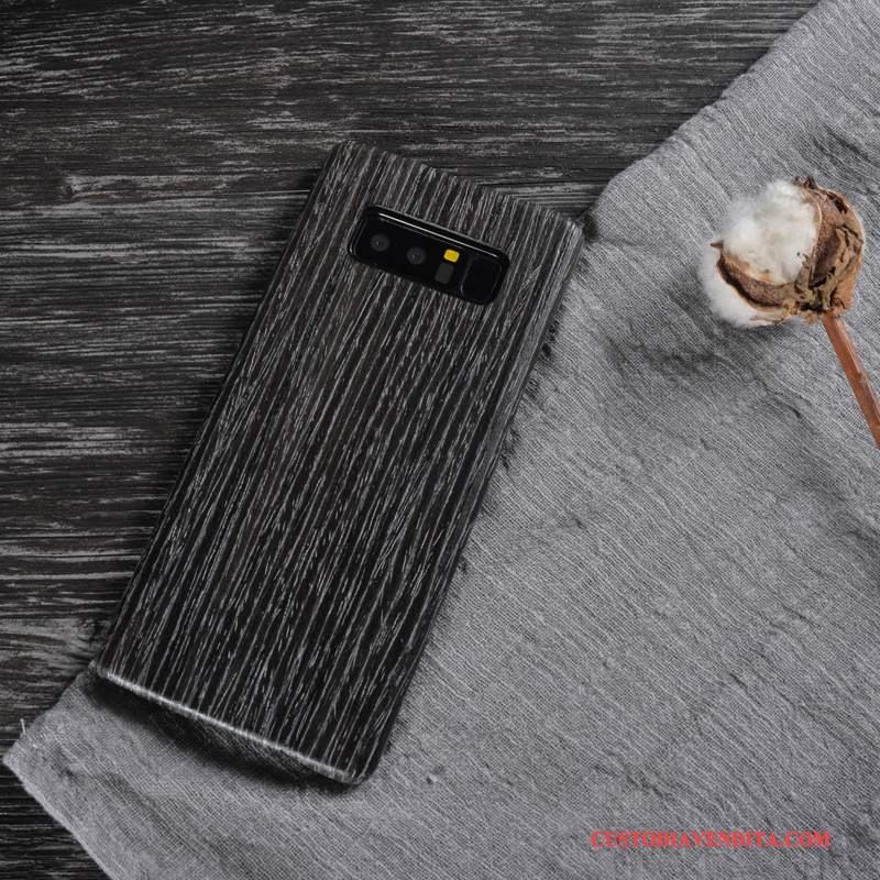 Custodia Samsung Galaxy Note 8 Legno Massello Cachi Coperchio Posteriore, Cover Samsung Galaxy Note 8 Protezione Legnotelefono