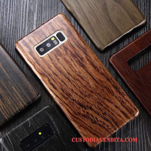 Custodia Samsung Galaxy Note 8 Legno Massello Sottile Legno, Cover Samsung Galaxy Note 8 Protezione Telefono Marchio Di Tendenza