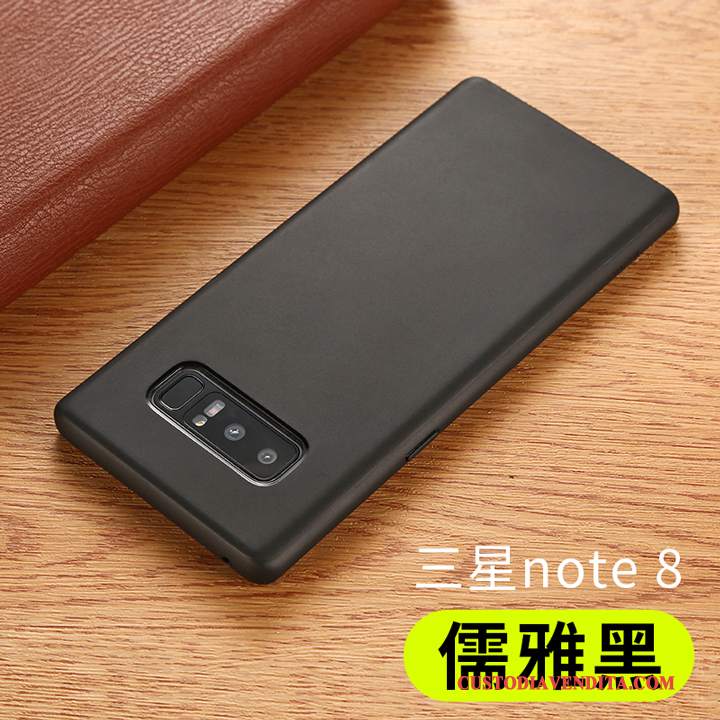 Custodia Samsung Galaxy Note 8 Morbido Anti-caduta, Cover Samsung Galaxy Note 8 Nero Pu