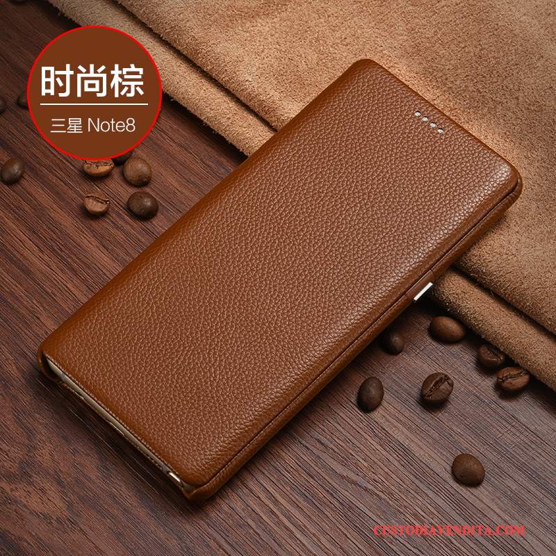 Custodia Samsung Galaxy Note 8 Pelle Anti-cadutatelefono, Cover Samsung Galaxy Note 8 Folio Affari