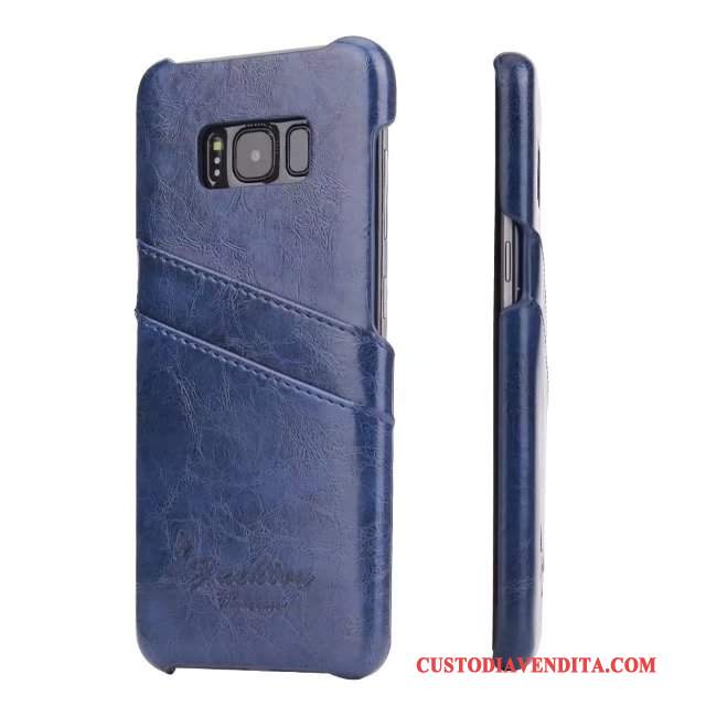 Custodia Samsung Galaxy Note 8 Pelle Carta Blu, Cover Samsung Galaxy Note 8 Protezione Coperchio Posterioretelefono