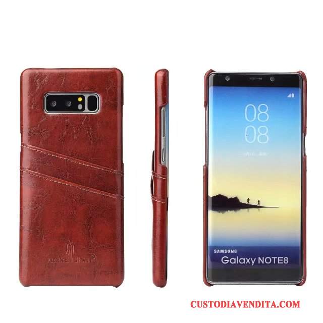 Custodia Samsung Galaxy Note 8 Pelle Carta Blu, Cover Samsung Galaxy Note 8 Protezione Coperchio Posterioretelefono