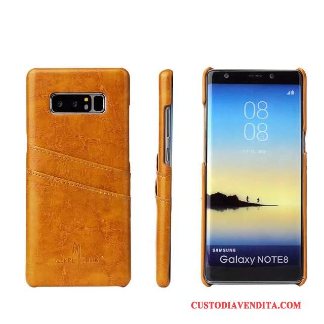 Custodia Samsung Galaxy Note 8 Pelle Carta Blu, Cover Samsung Galaxy Note 8 Protezione Coperchio Posterioretelefono