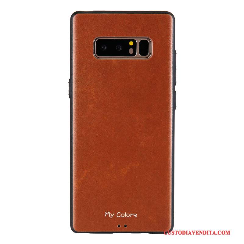 Custodia Samsung Galaxy Note 8 Pelle Morbido Affari, Cover Samsung Galaxy Note 8 Protezione Telefono Blu Scuro