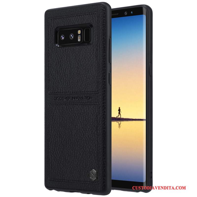 Custodia Samsung Galaxy Note 8 Pelle Oro Difficile, Cover Samsung Galaxy Note 8 Protezione Anti-cadutatelefono