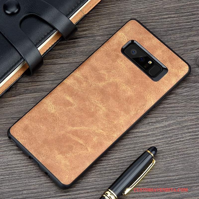 Custodia Samsung Galaxy Note 8 Protezione Blu Anti-caduta, Cover Samsung Galaxy Note 8 Vintage Affari Morbido