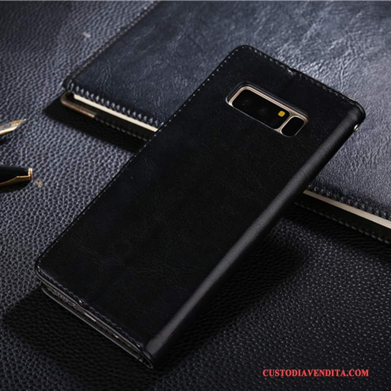 Custodia Samsung Galaxy Note 8 Protezione Blutelefono, Cover Samsung Galaxy Note 8 Pelle