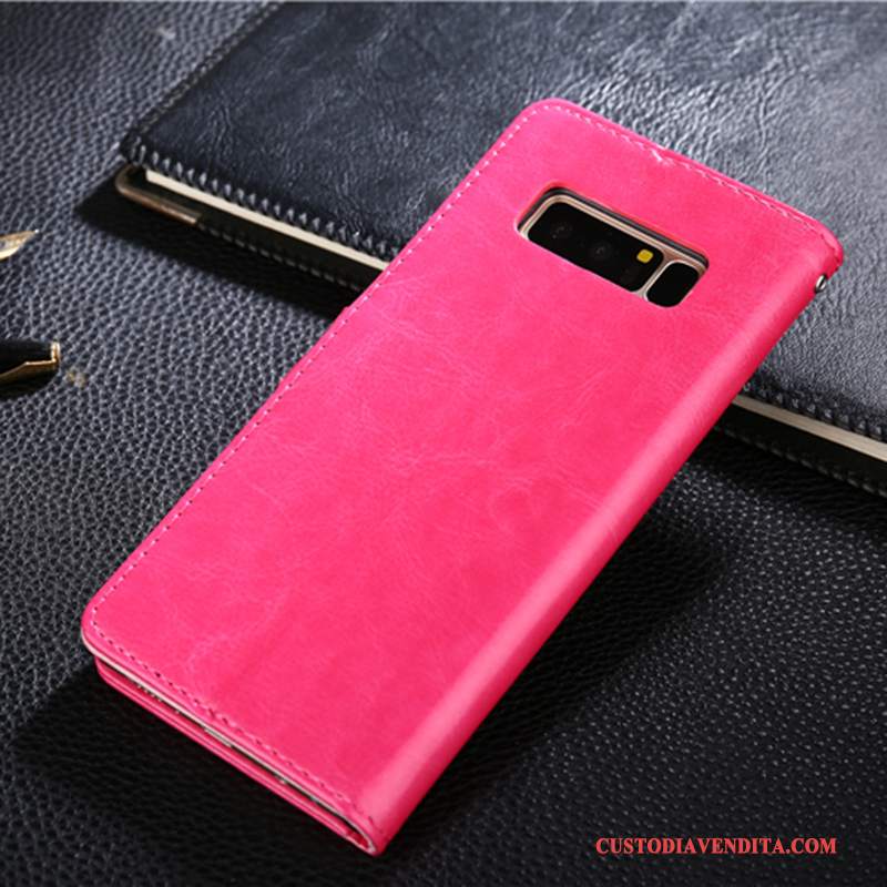 Custodia Samsung Galaxy Note 8 Protezione Blutelefono, Cover Samsung Galaxy Note 8 Pelle