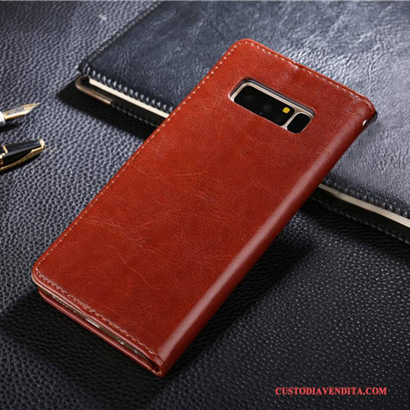 Custodia Samsung Galaxy Note 8 Protezione Blutelefono, Cover Samsung Galaxy Note 8 Pelle