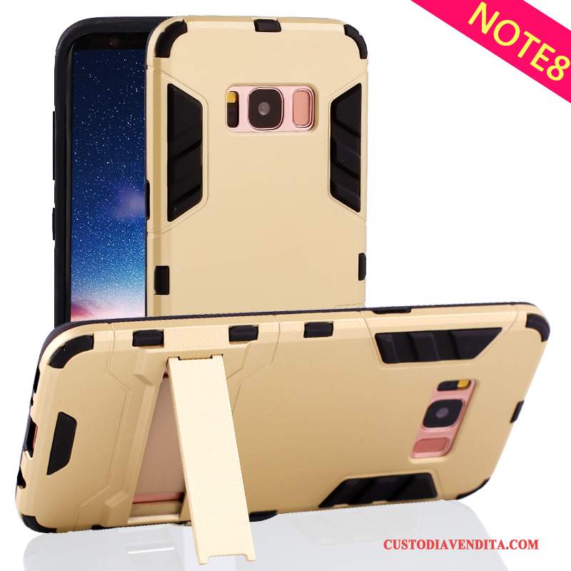 Custodia Samsung Galaxy Note 8 Protezione Oro Difficile, Cover Samsung Galaxy Note 8 Anti-caduta Supporto