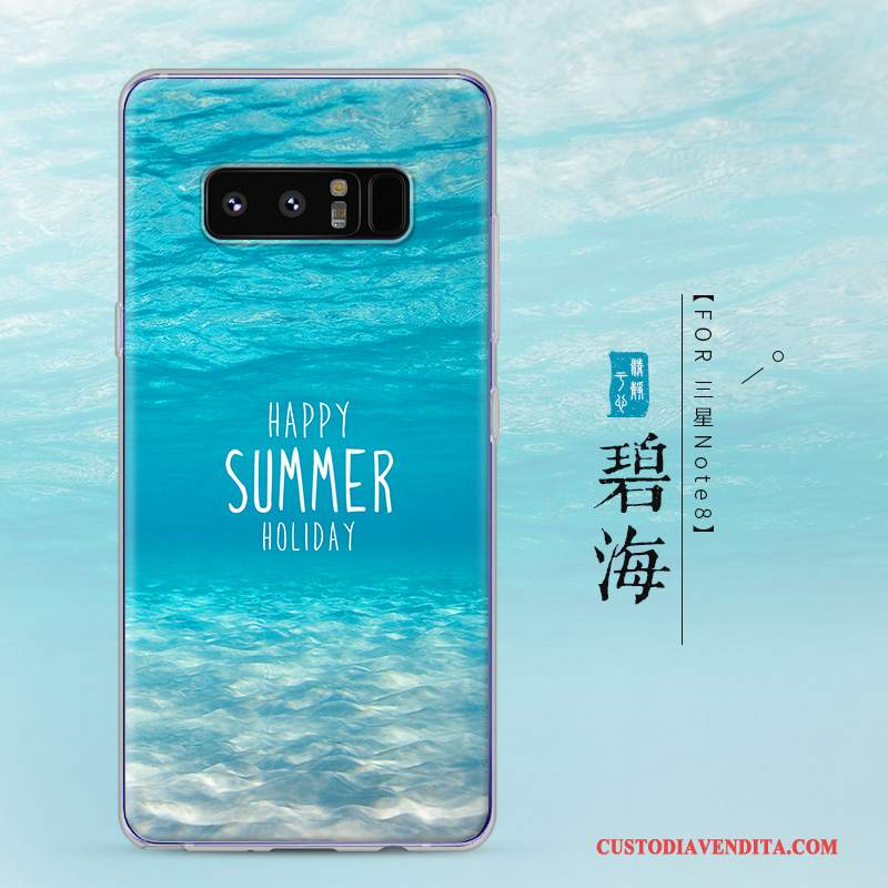 Custodia Samsung Galaxy Note 8 Protezione Tendenza Anti-caduta, Cover Samsung Galaxy Note 8 Creativo Telefono Blu