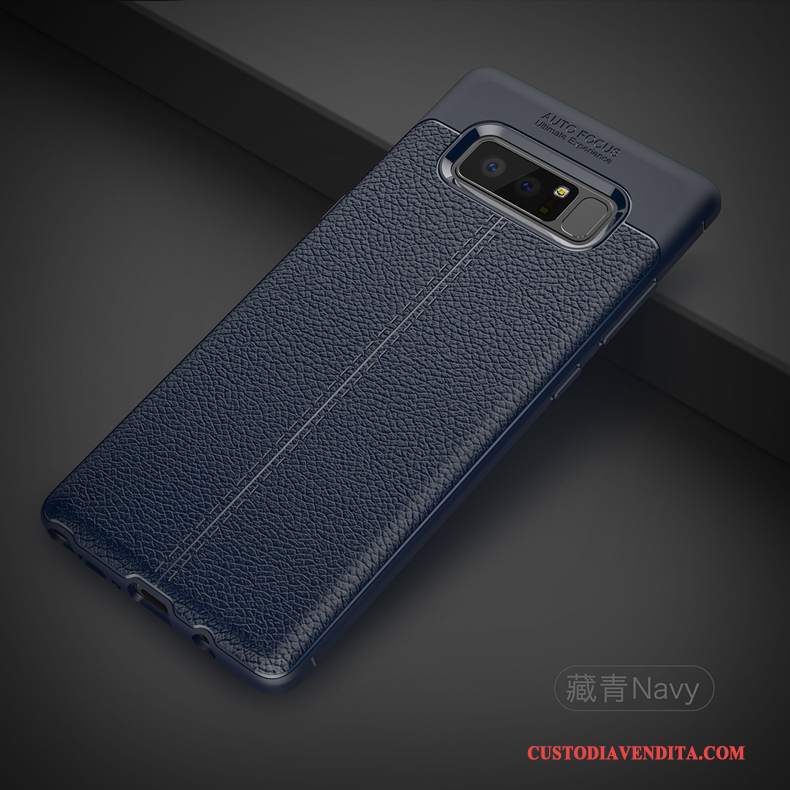 Custodia Samsung Galaxy Note 8 Silicone Anti-caduta Litchi, Cover Samsung Galaxy Note 8 Protezione Modello Morbido