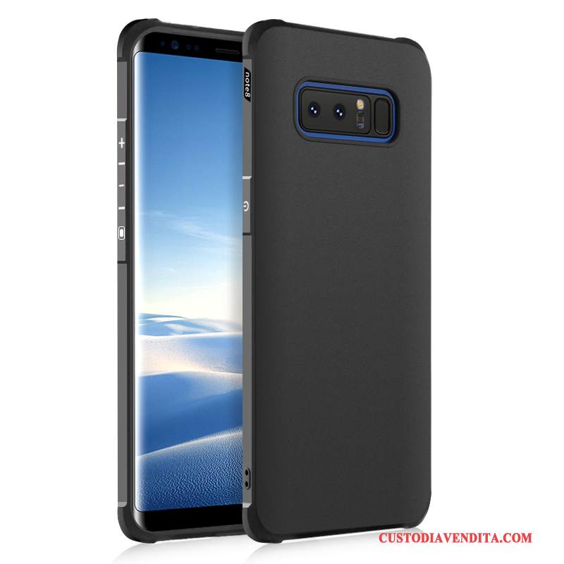 Custodia Samsung Galaxy Note 8 Silicone Anti-caduta Nero, Cover Samsung Galaxy Note 8 Telefono Morbido