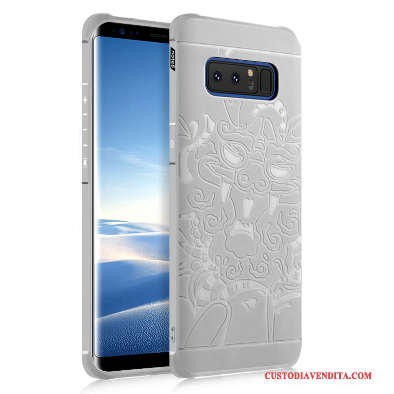 Custodia Samsung Galaxy Note 8 Silicone Anti-caduta Nero, Cover Samsung Galaxy Note 8 Telefono Morbido